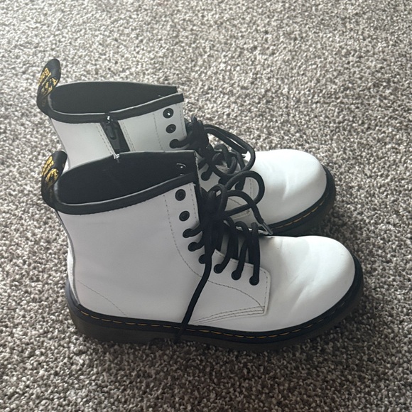 Dr. Martens White Combat Boots - Picture 2 of 4
